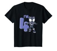 Bambino Marvel Black Panther Cute 4th Birthday I'm 4 Maglietta