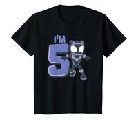 Bambino Marvel Black Panther Cute 5th Birthday I'm 5 Maglietta