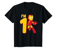 Bambino Marvel Iron Man Cute Iron Man 1st Birthday I'm 1 Maglietta