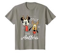 Bambino Mickey Mouse and Pluto Deck The Antlers Natale Maglietta