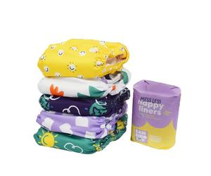 Bambino Mio, Pacchetto di pannolini lavabili, Il pacchetto di prova,100 vele e 5 strati, Coraggio