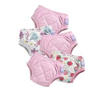 Bambino Mio Pantaloni da allenamento per bambini piccoli, confezione da 5, 3-4 anni, rosa magica, riutilizzabili, lavabili, per bambini e bambine, con punto croce