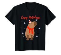 Bambino Natale Capybara Capy Holidays Maglietta