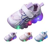 Bambino Neonato Glitter Sneakers Cinghia Regolata Primo Walking Scarpe Ragazzi Ragazze Scarpe Da Corsa Scarpe Sportive Leggero Sparkle Sneakers Piatto Antiscivolo Carino Casual, Viola, 27 EU