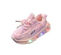 Bambino Neonato Glitter Sneakers Gomma Morbido Pizzo Primo Walking Scarpe Scintillante Leggero Hollow Traspirante Sneakers Bambini Ragazzi Ragazze Scarpe Da Pass, rosa, 22 EU