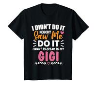 Bambino Nessuno mi ha visto farlo Voglio parlare con il mio Gigi Maglietta