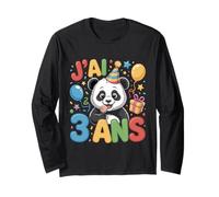 Bambino Panda Bambino 3° Anniversario Garcon Fille Panda Maglia a Manica