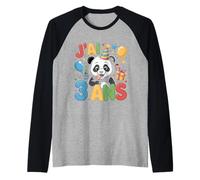Bambino Panda Bambino 3° Anniversario Garcon Fille Panda Maglia con Maniche Raglan