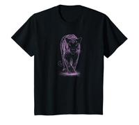 Bambino Panther Wild Black Cat Portrait Africa Animal Maglietta