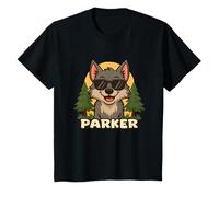 Bambino Parker - Design per Bambino con Nome Tema Lupo Maglietta