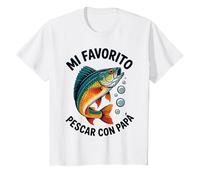 Bambino Pescare con papà saltando il pesce persico Maglietta