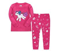 Bambino Piccolo Ragazze Unicorno Pigiama Biancheria da Notte Pigiami Due Pezzi Maniche Lunghe di Superiore + Pantaloni Indumenti da Notte per Bambini Taglia 3-4 Anni 4T