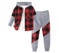 Bambino Pigiama Ragazzi Maniche Lunga in Morbido Cotone Set da 2 Pezzi Tuta Felpa in Cotone E Pantaloni Lunghi Sportivi Cappuccio Girocollo Manica Lunga+Jogging Basket Tuta Sportiva Bambino 2-7 Anni