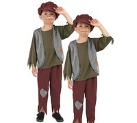 Bambino Povero Stile Vittoriano Costume Scuola Libro Giorno Monella Educativo