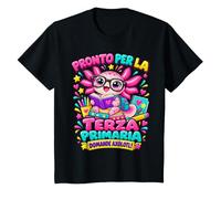Bambino Pronto per la Terza Primaria Axolotl Scuola Bambini Maglietta
