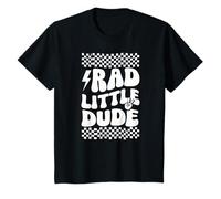 Bambino Rad Little Dude Retro Racing - Bandiera a scacchi Maglietta