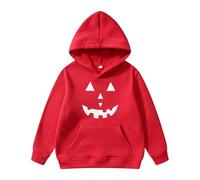 Bambino Ragazza Halloween Maglione Casual Manica Lunga Sweatshirt Felpa Maglieria Autunno Inverno Vestiti Pullover Bimba Cotone Girocollo Top Zucca Lavorato Maglia per Bambina 3-13 Anni