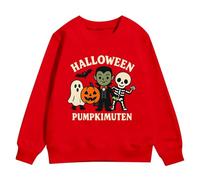 Bambino Ragazza Halloween Maglione Casual Manica Lunga Sweatshirt Scollo Rotondo Top Maglietta Pullover Bimba Cotone Shirt Autunno Inverno Abbigliamento Zucca Lavorato Maglia per Bambini 5-12 Anni