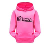 Bambino Ragazza Halloween Maglione Fantasma Manica Lunga Sportiva Casual Lettera Pullover Felpa con Cappuccio Invernali Sweatshirt Felpe per Bambina 3-13 Anni