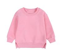 Bambino Ragazzi Maglione Pile Felpa Solido Plus Bambini Colore Top Coat Top Regali Personalizzati Bambini 1 Anno, rosa intenso, 9-12 Mesi