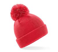 Bambino Ragazzo Caldo Riflettente Morbido Touch con Pon Pom Sci Cappello Beanie