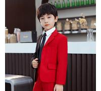 Bambino Ragazzo Elegante Cappotto Giacca Abito Bicolore Lungo Performance Slim
