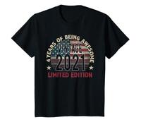Bambino Regalo per il 4° compleanno bambino vintage nato 2021 che compie 4 anni Maglietta