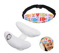 Bambino Regolabile Supporto del Collo Cuscino & Responsabile Sicurezza della Fascia di Supporto per Seggiolino Auto, Bambini Infantile del Collo e Testa Protezione, Rosa Gufo