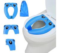 Bambino Riduttore WC Sedile con Borsa per il Trasporto, Riduttore Water Bambini Vasino Portatile, Potty Training Toilet Seat Toddler Travel, Allenamento Antiscivolo Per il Viaggio (blu)