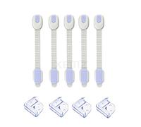 Bambino serrature di sicurezza con angoli spigoli, regolabile flessibile adesivo a prova di bambino di chiusura, cinghia e sistema di chiusura, per armadi cassetti WC frigo forno