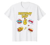 Bambino Sesto Compleanno Bambino di Sei Anni Supereroe 6° Compleanno Maglietta