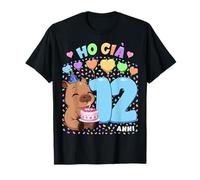 Bambino Shirt con Tema Capibara Compleanno Ho già 12 Anni Maglietta