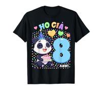 Bambino Shirt con Tema Panda Compleanno Ho già 8 Anni Maglietta