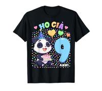 Bambino Shirt con Tema Panda Compleanno Ho già 9 Anni Maglietta