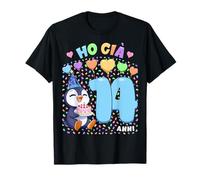 Bambino Shirt con Tema Pinguino Compleanno Ho già 14 Anni Maglietta