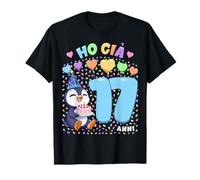 Bambino Shirt con Tema Pinguino Compleanno Ho già 17 Anni Maglietta