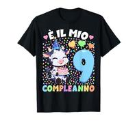 Bambino Shirt con Tema Toro È Il Mio Compleanno 9 Anni Maglietta