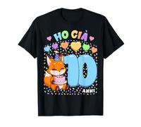 Bambino Shirt con Tema Volpe Compleanno Ho già 10 Anni Maglietta