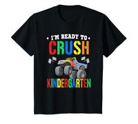 Bambino Sono Pronto a schiacciare Asilo Torna a Scuola Monster Truck Maglietta