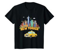 Bambino Souvenir per bambini Little New York City Skyline Taxi Maglietta