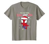 Bambino Spider-Man I'm On The Extra Good List Natale Maglietta