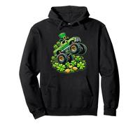 Bambino St Patricks Day Toddler Lucky Monster Truck Felpa con Cappuccio