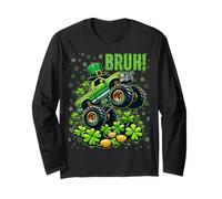 Bambino St Patricks Day Toddler Lucky Monster Truck Maglia a Manica