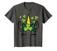 Bambino St Patricks Day Unicorn Face Saint Pattys Bambina Bambino Maglietta