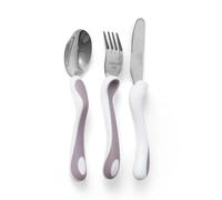 Bambino Eat like a pro! Toddler cutlery set Porpora, Bianco Polipropilene (PP), Acciaio inossidabile, Elastomero Termoplastico (TPE)
