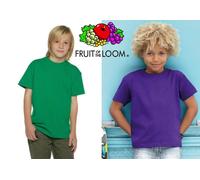 STOCK maglia BAMBINO original kids T-shirt FRUIT OF THE LOOM maglietta PEZZI 5