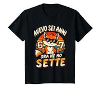 Bambino Volpe 7 Anni Avevo Sei Anni Ora Ne Ho Sette Compleanno Maglietta