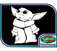 Bambino Yoda D Star Wars Jedi Muro Poster Arte Adesivo Vinile Camera Auto Van