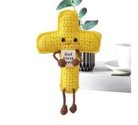 Bambola all'Uncinetto con Messaggi Positivi | Divertente Oggetto Da Collezione Lavorato A Mano - Uncinetto Positivo In Miniatura - per la Casa Compleanni Feste di Inaugurazione Amici Famiglia Uomini e