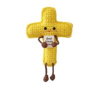 Bambola All'uncinetto Emotiva - Simpatica Figura Lavorata A Maglia, Peluche Amigurumi In Filato Fatto A Mano, Stravagante Ed Edificante Decorazione Per La Casa, Bambola Lavorata A Maglia Posi